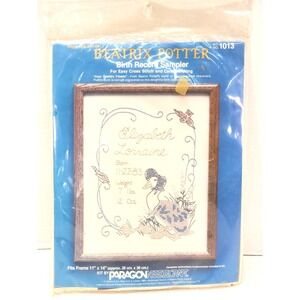 Paragon Needlecraft Beatrix Potter Birth Record Sampler kit (Kit No. 1013)